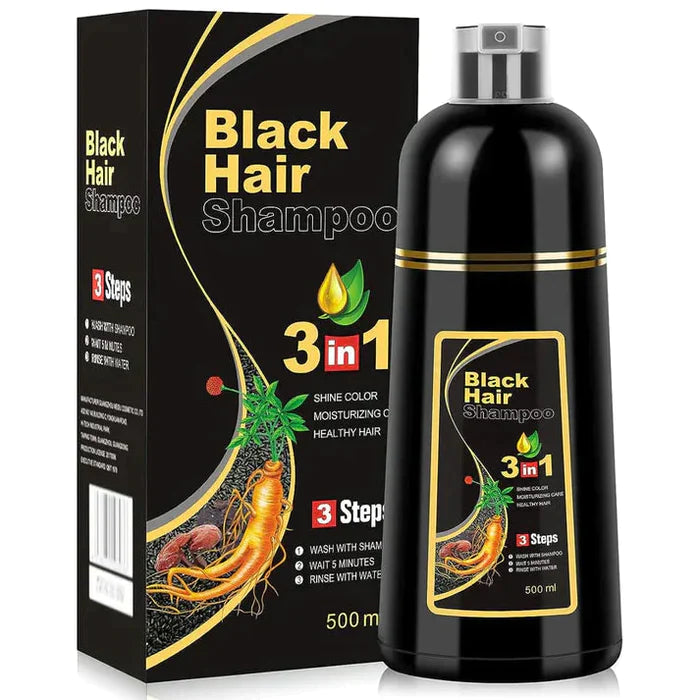 BLOSDREAM 3 in 1 Black Hair Shampoo (Ammonia Free)  | Buy 1 Get 1 Free