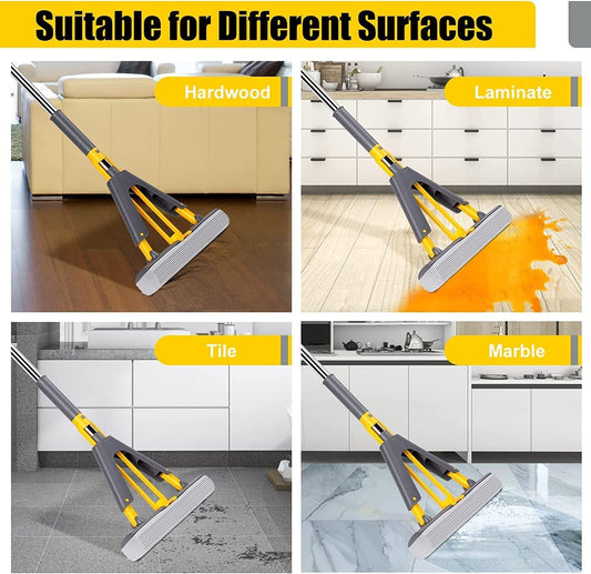 Multi-Purpose Foldable Floor Cleaning Squeeze Mop Wiper